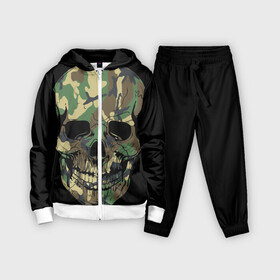 Детский костюм 3D с принтом Череп Армия в городе Новоалтайск,  |  | army | biker | ffm | skeleton | skull | армия | байкер | камуфляж | каска | скелет | череп | шлем