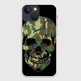 Чехол для iPhone 13 mini с принтом Череп Армия в городе Новоалтайск,  |  | Тематика изображения на принте: army | biker | ffm | skeleton | skull | армия | байкер | камуфляж | каска | скелет | череп | шлем