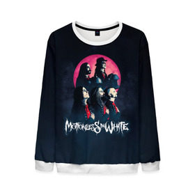 Мужской свитшот 3D с принтом Группа Motionless in White в городе Новоалтайск, 100% полиэстер с мягким внутренним слоем | круглый вырез горловины, мягкая резинка на манжетах и поясе, свободная посадка по фигуре | miw | motionless in white | гот | готик | готика | готы | группа | индастриал | крис моушнлесс | метал | металл | музыка | райан ситковски | рикки хоррор | черулли