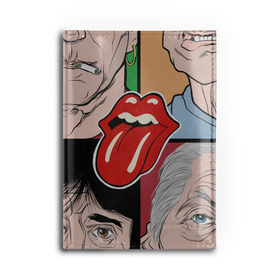 Обложка для автодокументов с принтом Rolling Stones в городе Новоалтайск, натуральная кожа |  размер 19,9*13 см; внутри 4 больших “конверта” для документов и один маленький отдел — туда идеально встанут права | beatles | rolling stones | битлз | блюз | мик джаггер | музыка | рок | рок н ролл | роллинг стоунз