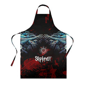 Фартук 3D с принтом Slipknot руки зомби в городе Новоалтайск, 100% полиэстер | общий размер — 65 х 85 см, ширина нагрудника — 26 см, горловина — 53 см, длина завязок — 54 см, общий обхват в поясе — 173 см. Принт на завязках и на горловине наносится с двух сторон, на основной части фартука — только с внешней стороны | slipknot | альтернативный метал | андерс | брызги | грув метал | капли | колсефни | кори | кровь | метал | ню метал | ок | слипкнот | тейлор