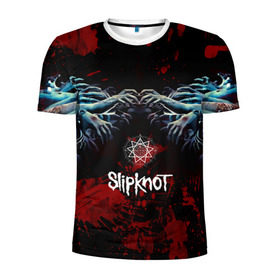 Мужская футболка 3D спортивная с принтом Slipknot руки зомби в городе Новоалтайск, 100% полиэстер с улучшенными характеристиками | приталенный силуэт, круглая горловина, широкие плечи, сужается к линии бедра | slipknot | альтернативный метал | андерс | брызги | грув метал | капли | колсефни | кори | кровь | метал | ню метал | ок | слипкнот | тейлор