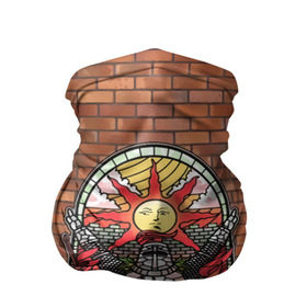 Бандана-труба 3D с принтом Praise the sun в городе Новоалтайск, 100% полиэстер, ткань с особыми свойствами — Activecool | плотность 150‒180 г/м2; хорошо тянется, но сохраняет форму | action | dark souls | praise the sun | rpg | в жанре | витраж | восславь | дарк | доспехи | игры | кирпич | компьютерная игра | надпись | огонь | рпг | рыцарь | солнце | соулс | стена | шлем | экшен