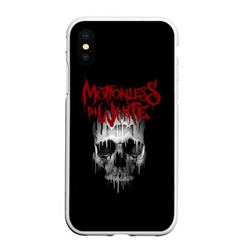 Чехол для iPhone XS Max матовый с принтом Motionless in White череп в городе Новоалтайск, Силикон | Область печати: задняя сторона чехла, без боковых панелей | Тематика изображения на принте: miw | motionless in white | гот | готик | готика | готы | группа | индастриал | крис моушнлесс | метал | металл | музыка | райан ситковски | рикки хоррор | черулли