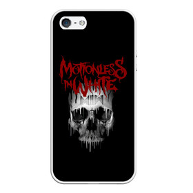 Чехол для iPhone 5/5S матовый с принтом Motionless in White череп в городе Новоалтайск, Силикон | Область печати: задняя сторона чехла, без боковых панелей | Тематика изображения на принте: miw | motionless in white | гот | готик | готика | готы | группа | индастриал | крис моушнлесс | метал | металл | музыка | райан ситковски | рикки хоррор | черулли