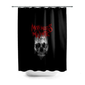 Штора 3D для ванной с принтом Motionless in White череп в городе Новоалтайск, 100% полиэстер | плотность материала — 100 г/м2. Стандартный размер — 146 см х 180 см. По верхнему краю — пластиковые люверсы для креплений. В комплекте 10 пластиковых колец | miw | motionless in white | гот | готик | готика | готы | группа | индастриал | крис моушнлесс | метал | металл | музыка | райан ситковски | рикки хоррор | черулли