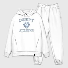 Мужской костюм хлопок OVERSIZE с принтом Liberty в городе Новоалтайск,  |  | 13 reasons why | 13 причин почему | lion | лев