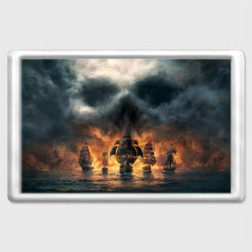 Магнит 45*70 с принтом Skull and Bones / Череп и кости в городе Новоалтайск, Пластик | Размер: 78*52 мм; Размер печати: 70*45 | bones | skull | веселый | пираты | роджер | череп