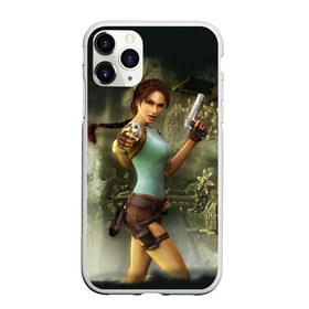 Чехол для iPhone 11 Pro матовый с принтом TOMB RAIDER в городе Новоалтайск, Силикон |  | game | girl | gun | lara croft | tomb raider | девушка | игра | оружие | пистолет
