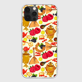 Чехол для iPhone 12 Pro Max с принтом Народная кухня в городе Новоалтайск, Силикон |  | балалайка | еда | малина | малинки | матрешка | на руси | патриот | паттерн | русский | русь | самовар | сушки | тренды | чай | черника