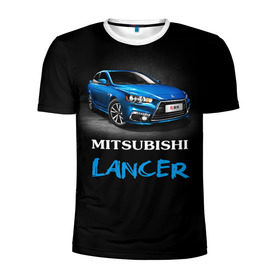 Мужская футболка 3D спортивная с принтом Mitsubishi Lancer в городе Новоалтайск, 100% полиэстер с улучшенными характеристиками | приталенный силуэт, круглая горловина, широкие плечи, сужается к линии бедра | auto | lancer | mitsubishi | авто | автомобиль | водитель | лансер | мицубиси | тачка | японец