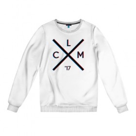 Женский свитшот хлопок с принтом LCM 17 в городе Новоалтайск, 100% хлопок | прямой крой, круглый вырез, на манжетах и по низу широкая трикотажная резинка  | lcm 17 | low cars meet | saint p stance unity