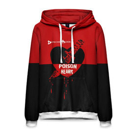 Мужская толстовка 3D с принтом Poison heart в городе Новоалтайск, 100% полиэстер | двухслойный капюшон со шнурком для регулировки, мягкие манжеты на рукавах и по низу толстовки, спереди карман-кенгуру с мягким внутренним слоем. | depeche mode | альтернативный | вестник моды | депеш мод | дэйв гаан | индастриал | клинок | красное | кровь капли | мартин гор | музыка | надпись | новая волна | нож | рок | сердце | синти поп | черное
