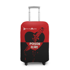 Чехол для чемодана 3D с принтом Poison heart в городе Новоалтайск, 86% полиэфир, 14% спандекс | двустороннее нанесение принта, прорези для ручек и колес | depeche mode | альтернативный | вестник моды | депеш мод | дэйв гаан | индастриал | клинок | красное | кровь капли | мартин гор | музыка | надпись | новая волна | нож | рок | сердце | синти поп | черное