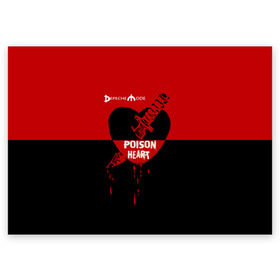 Поздравительная открытка с принтом Poison heart в городе Новоалтайск, 100% бумага | плотность бумаги 280 г/м2, матовая, на обратной стороне линовка и место для марки
 | depeche mode | альтернативный | вестник моды | депеш мод | дэйв гаан | индастриал | клинок | красное | кровь капли | мартин гор | музыка | надпись | новая волна | нож | рок | сердце | синти поп | черное