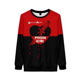 Женский свитшот 3D с принтом Poison heart в городе Новоалтайск, 100% полиэстер с мягким внутренним слоем | круглый вырез горловины, мягкая резинка на манжетах и поясе, свободная посадка по фигуре | depeche mode | альтернативный | вестник моды | депеш мод | дэйв гаан | индастриал | клинок | красное | кровь капли | мартин гор | музыка | надпись | новая волна | нож | рок | сердце | синти поп | черное