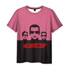 Мужская футболка 3D с принтом Группа Depeche Mode в городе Новоалтайск, 100% полиэфир | прямой крой, круглый вырез горловины, длина до линии бедер | depeche mode | альтернативный | вестник моды | голова | депеш мод | дэйв гаан | индастриал | мартин гор | музыка | надпись | новая волна | очки | рок | синти поп | электроник | энди флетчер