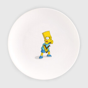 Тарелка с принтом Bart Simpson в городе Новоалтайск, фарфор | диаметр - 210 мм
диаметр для нанесения принта - 120 мм | барт | разбойник | рогатка. | симпсоны