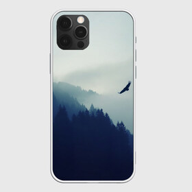 Чехол для iPhone 12 Pro Max с принтом ОРЁЛ НАД ЛЕСОМ в городе Новоалтайск, Силикон |  | bird | dark | fog | forest | heaven | jh k | ktc | sky | texture | деревья | животные | лес | небо | орел | природа | птица | птицы | текстуры | тёмный лес | туман