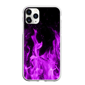 Чехол для iPhone 11 Pro матовый с принтом Фиолетовый огонь в городе Новоалтайск, Силикон |  | лиловый | пламя | яркий