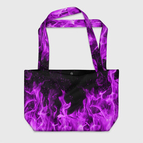 Пляжная сумка 3D с принтом ФИОЛЕТОВЫЙ ОГОНЬ | VIOLET FLAME NEON в городе Новоалтайск, 100% полиэстер | застегивается на металлическую кнопку; внутренний карман застегивается на молнию. Стенки укреплены специальным мягким материалом, чтобы защитить содержимое от несильных ударов
 | лиловый | пламя | яркий
