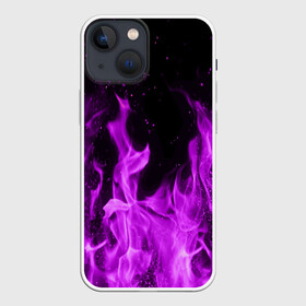 Чехол для iPhone 13 mini с принтом ФИОЛЕТОВЫЙ ОГОНЬ | VIOLET FLAME NEON в городе Новоалтайск,  |  | лиловый | пламя | яркий