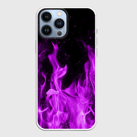 Чехол для iPhone 13 Pro Max с принтом ФИОЛЕТОВЫЙ ОГОНЬ | VIOLET FLAME NEON в городе Новоалтайск,  |  | лиловый | пламя | яркий