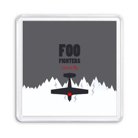 Магнит 55*55 с принтом Самолет Foo Fighters в городе Новоалтайск, Пластик | Размер: 65*65 мм; Размер печати: 55*55 мм | ff | foo fighters | альтернативный | группа | дэйв грол | крис шифлетт | метал | музыка | надпись | нэйт мендел | постгранж | пэт смир | рок | тейлор хокинс | фу файтерс | фф | хард | хардрок