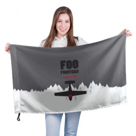 Флаг 3D с принтом Самолет Foo Fighters в городе Новоалтайск, 100% полиэстер | плотность ткани — 95 г/м2, размер — 67 х 109 см. Принт наносится с одной стороны | ff | foo fighters | альтернативный | группа | дэйв грол | крис шифлетт | метал | музыка | надпись | нэйт мендел | постгранж | пэт смир | рок | тейлор хокинс | фу файтерс | фф | хард | хардрок