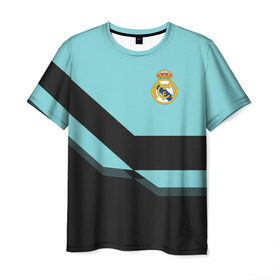 Мужская футболка 3D с принтом Real Madrid 2018 #1 в городе Новоалтайск, 100% полиэфир | прямой крой, круглый вырез горловины, длина до линии бедер | emirates | fc | real madrid | клуб | мода | мяч | реал мадрид | стиль | экстрим | эмблема