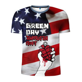 Мужская футболка 3D спортивная с принтом Green Day American Idiot в городе Новоалтайск, 100% полиэстер с улучшенными характеристиками | приталенный силуэт, круглая горловина, широкие плечи, сужается к линии бедра | american idiot | green day | альтернативный | билли джо армстронг | грин дей | группа | зелёный день | майк дёрнт | музыка | панк | поп | поппанк | рок | сша | тре кул | флаг