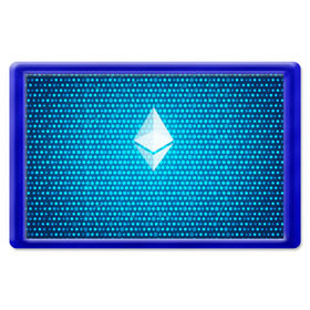 Магнит 45*70 с принтом Blue Ethereum - Синий Эфириум в городе Новоалтайск, Пластик | Размер: 78*52 мм; Размер печати: 70*45 | black milk | cryptocurrency | eth | ethereum | etherium | litecoin | виталик бутерин | крипта | крипто | криптовалюта | лайткоин | майнер | майнинг | эфир