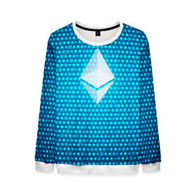 Мужской свитшот 3D с принтом Blue Ethereum - Синий Эфириум в городе Новоалтайск, 100% полиэстер с мягким внутренним слоем | круглый вырез горловины, мягкая резинка на манжетах и поясе, свободная посадка по фигуре | black milk | cryptocurrency | eth | ethereum | etherium | litecoin | виталик бутерин | крипта | крипто | криптовалюта | лайткоин | майнер | майнинг | эфир