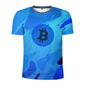 Мужская футболка 3D спортивная с принтом Blue Sea Camo Bitcoin в городе Новоалтайск, 100% полиэстер с улучшенными характеристиками | приталенный силуэт, круглая горловина, широкие плечи, сужается к линии бедра | Тематика изображения на принте: blue | camo | camouflage | coin | crypto | currency | ethereum | litecoin | mining | token | биткоин | биток | камо | камуфляж | крипта | крипто | криптовалюта | лайткоин | майнинг | ферма | эфир