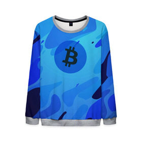 Мужской свитшот 3D с принтом Blue Sea Camo Bitcoin в городе Новоалтайск, 100% полиэстер с мягким внутренним слоем | круглый вырез горловины, мягкая резинка на манжетах и поясе, свободная посадка по фигуре | blue | camo | camouflage | coin | crypto | currency | ethereum | litecoin | mining | token | биткоин | биток | камо | камуфляж | крипта | крипто | криптовалюта | лайткоин | майнинг | ферма | эфир