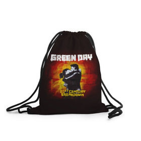 Рюкзак-мешок 3D с принтом Поцелуй Green Day в городе Новоалтайск, 100% полиэстер | плотность ткани — 200 г/м2, размер — 35 х 45 см; лямки — толстые шнурки, застежка на шнуровке, без карманов и подкладки | Тематика изображения на принте: american idiot | green day | альтернативный | билли джо армстронг | грин дей | группа | зелёный день | майк дёрнт | музыка | панк | поп | поппанк | поцелуй | рок | стена | тре кул