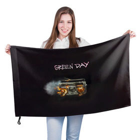 Флаг 3D с принтом Green Day магнитофон в огне в городе Новоалтайск, 100% полиэстер | плотность ткани — 95 г/м2, размер — 67 х 109 см. Принт наносится с одной стороны | american idiot | green day | альтернативный | билли джо армстронг | грин дей | группа | зелёный день | майк дёрнт | музыка | панк | поп | поппанк | рок | тре кул