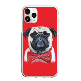 Чехол для iPhone 11 Pro матовый с принтом Довольный мопс в городе Новоалтайск, Силикон |  | бабочка | друг | животное | зверь | мопс | собака | щенок
