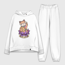 Женский костюм хлопок Oversize с принтом Bitcoin   Биткоин   Stay Lucky в городе Новоалтайск,  |  | bitcoin | blockchain | coin | crypto | lucky | stay | биткоин | блокчейн | валюта | геометрия | денежный кот | деньги | китай | кот | крипто | криптовалюта | лотос | майнинг | технологии | удача