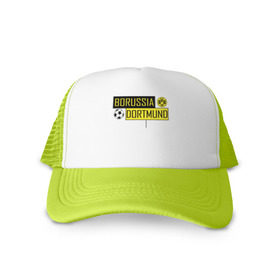 Кепка тракер с сеткой с принтом Borussia Dortmund - New Design 2018 в городе Новоалтайск, трикотажное полотно; задняя часть — сетка | длинный козырек, универсальный размер, пластиковая застежка | боруссия дортмунд