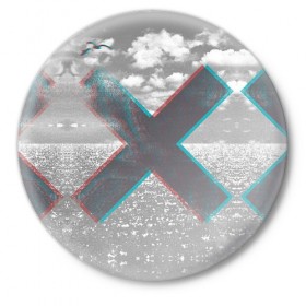 Значок с принтом The XX в городе Новоалтайск,  металл | круглая форма, металлическая застежка в виде булавки | Тематика изображения на принте: the xx | xx | инди поп