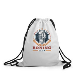 Рюкзак-мешок 3D с принтом BOXING CLUB в городе Новоалтайск, 100% полиэстер | плотность ткани — 200 г/м2, размер — 35 х 45 см; лямки — толстые шнурки, застежка на шнуровке, без карманов и подкладки | бокс | перчатки | спорт | чемпион