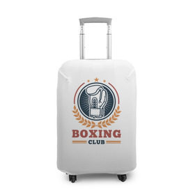 Чехол для чемодана 3D с принтом BOXING CLUB в городе Новоалтайск, 86% полиэфир, 14% спандекс | двустороннее нанесение принта, прорези для ручек и колес | бокс | перчатки | спорт | чемпион