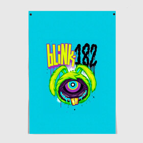 Постер с принтом Заяц монстр Blink-182 в городе Новоалтайск, 100% бумага
 | бумага, плотность 150 мг. Матовая, но за счет высокого коэффициента гладкости имеет небольшой блеск и дает на свету блики, но в отличии от глянцевой бумаги не покрыта лаком | blink | альтернативный рок | блинк | группа | марк хоппус | музыка | мэтт скиба | надпись | панк | панк рок | песни | поп панк | рок | скейт панк | смайл | смайлик | трэвис баркер