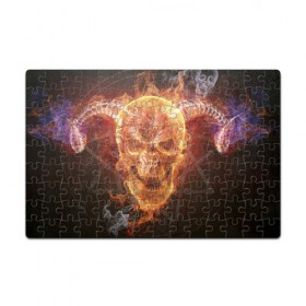 Пазл магнитный 126 элементов Дьявол: в городе Новоалтайск, полимерный материал с магнитным слоем | 126 деталей, размер изделия —  180*270 мм | ад | адский | адское пламя | дьявол | огонь | пламя