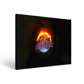 Холст прямоугольный с принтом Black Sabbath земля в огне в городе Новоалтайск, 100% ПВХ |  | black sabbath | группа | метал | надпись | оззи | осборн | хард рок | хеви метал