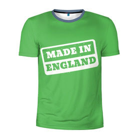 Мужская футболка 3D спортивная с принтом Made in England в городе Новоалтайск, 100% полиэстер с улучшенными характеристиками | приталенный силуэт, круглая горловина, широкие плечи, сужается к линии бедра | англия | надпись | сделано | страна | турист