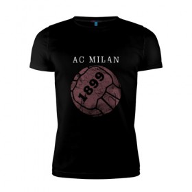 Мужская футболка премиум с принтом AC Milan - 1899 Vintage (2018) в городе Новоалтайск, 92% хлопок, 8% лайкра | приталенный силуэт, круглый вырез ворота, длина до линии бедра, короткий рукав | Тематика изображения на принте: 