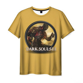 Мужская футболка 3D с принтом Dark Souls в городе Новоалтайск, 100% полиэфир | прямой крой, круглый вырез горловины, длина до линии бедер | dark souls | praise the sun | you died | дарк соулс | темные души