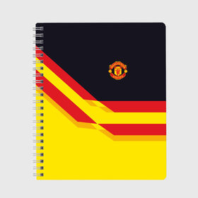 Тетрадь с принтом Manchester United в городе Новоалтайск, 100% бумага | 48 листов, плотность листов — 60 г/м2, плотность картонной обложки — 250 г/м2. Листы скреплены сбоку удобной пружинной спиралью. Уголки страниц и обложки скругленные. Цвет линий — светло-серый
 | манчестер юнайтед | эмблема